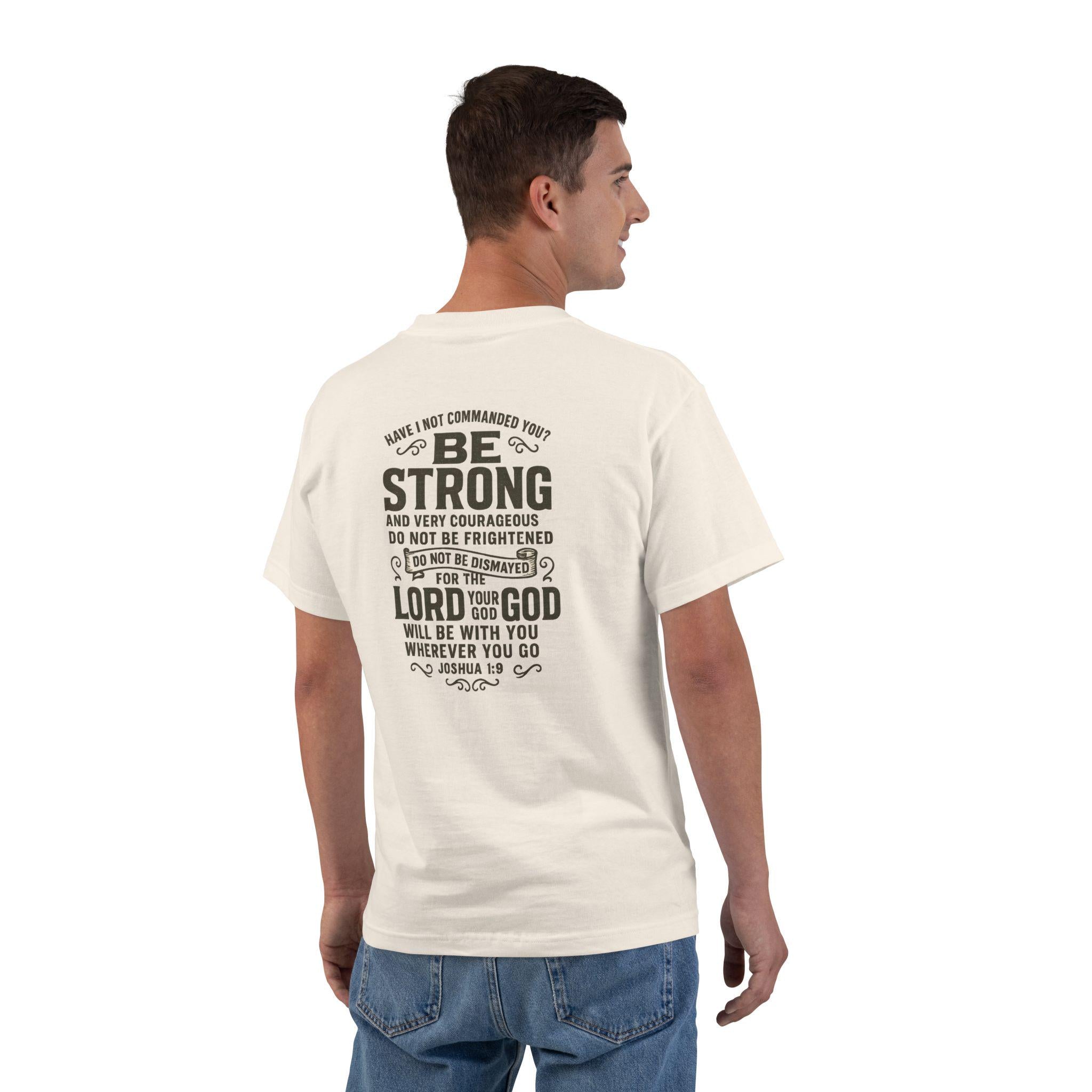 Be Strong and Courageous Shirt - Joshua 1:9 Bible Verse Tee | Christian Faith Shirt | Fearless Scripture Shirt | Redeemed Faith Apparel