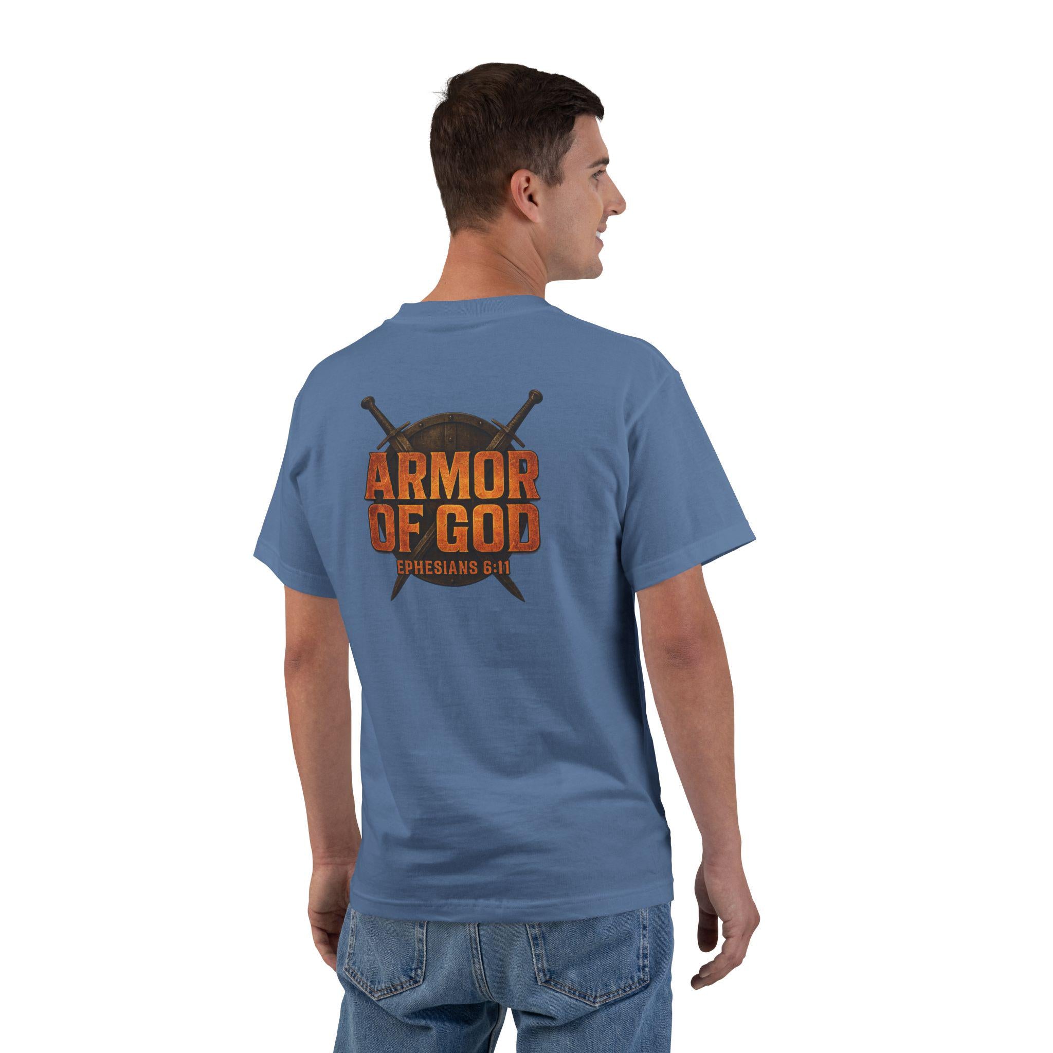 Armor of God Christian T-Shirt Ephesians 6:11 Bible Verse Tee, Bold Faith Warrior Shirt, Spiritual Warfare Scripture Graphic for Men & Women