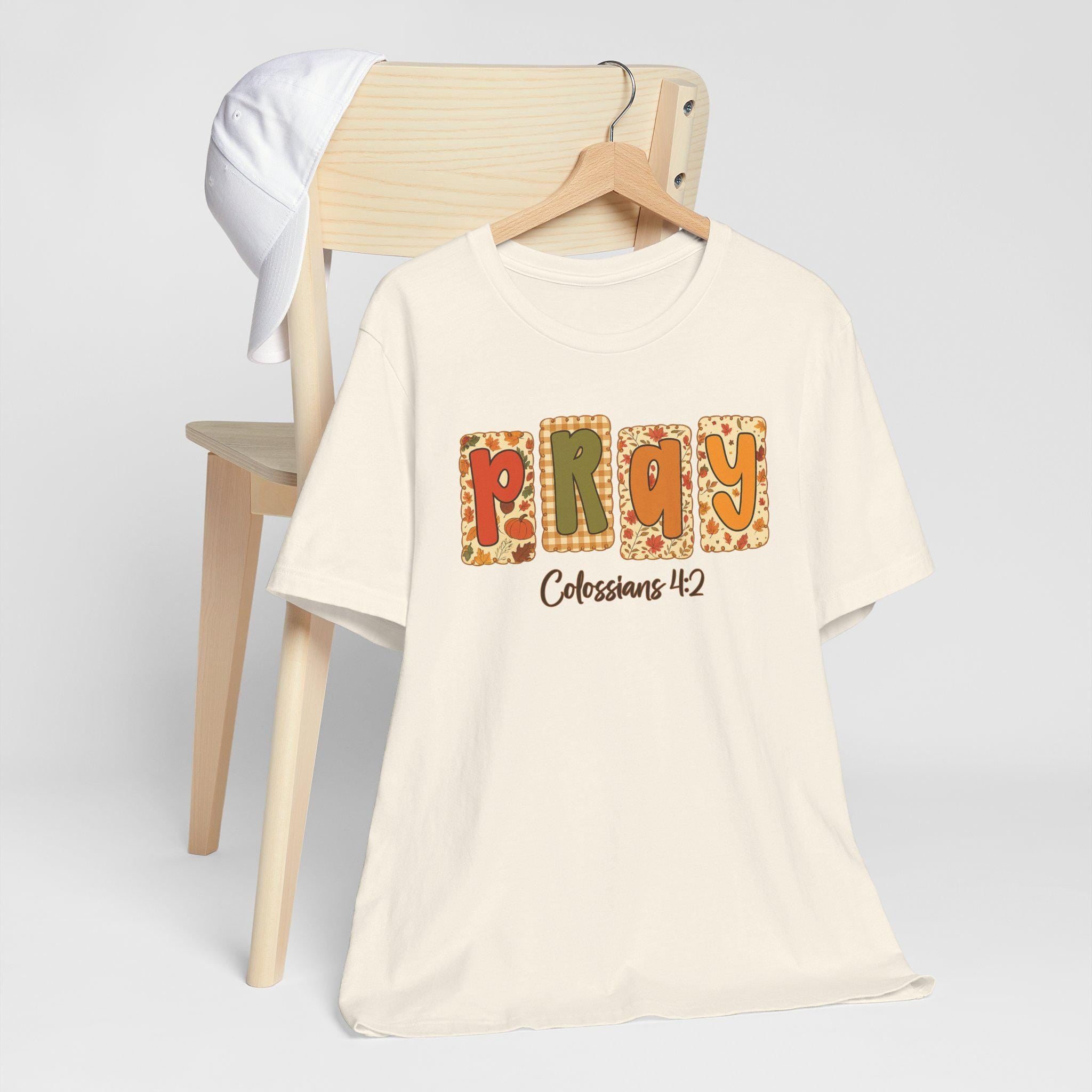 Prayer Tee for Inspiration, Comfortable Unisex Jersey Shirt, Faith-Based Gift, Spiritual, Everyday Wear, Colossians 4:2