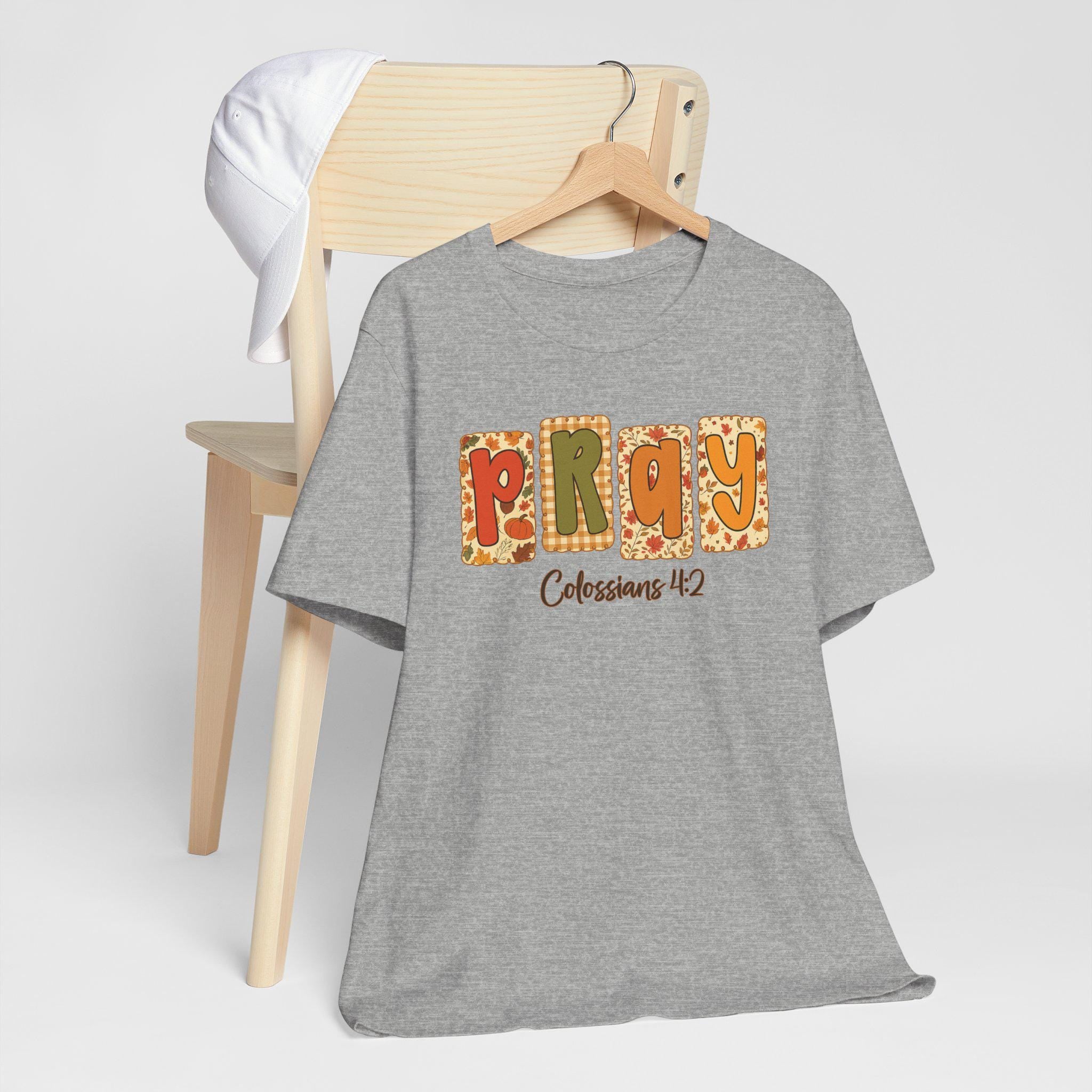 Prayer Tee for Inspiration, Comfortable Unisex Jersey Shirt, Faith-Based Gift, Spiritual, Everyday Wear, Colossians 4:2