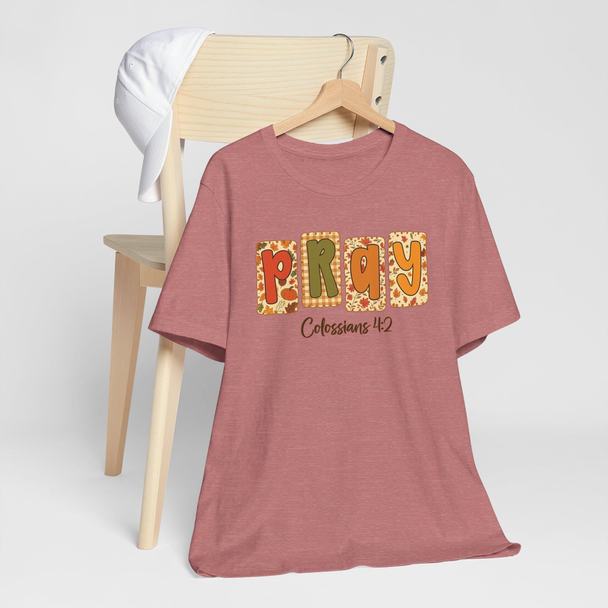 Prayer Tee for Inspiration, Comfortable Unisex Jersey Shirt, Faith-Based Gift, Spiritual, Everyday Wear, Colossians 4:2