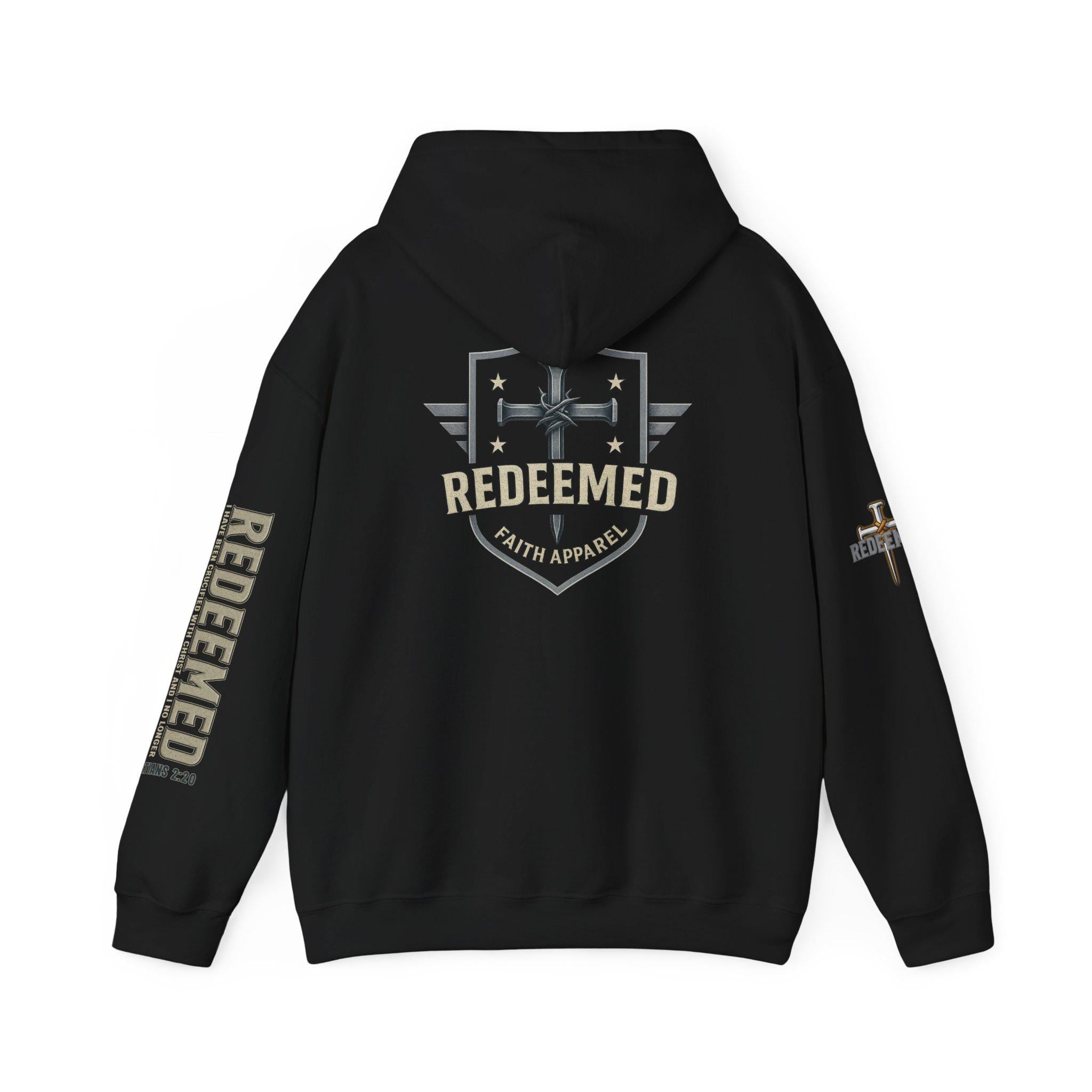 Faith-Inspired Heavy Blend Hoodie - Redeemed Design, Inspirational Apparel, Perfect for Comfort, Gifts for Believers, Casual Wear