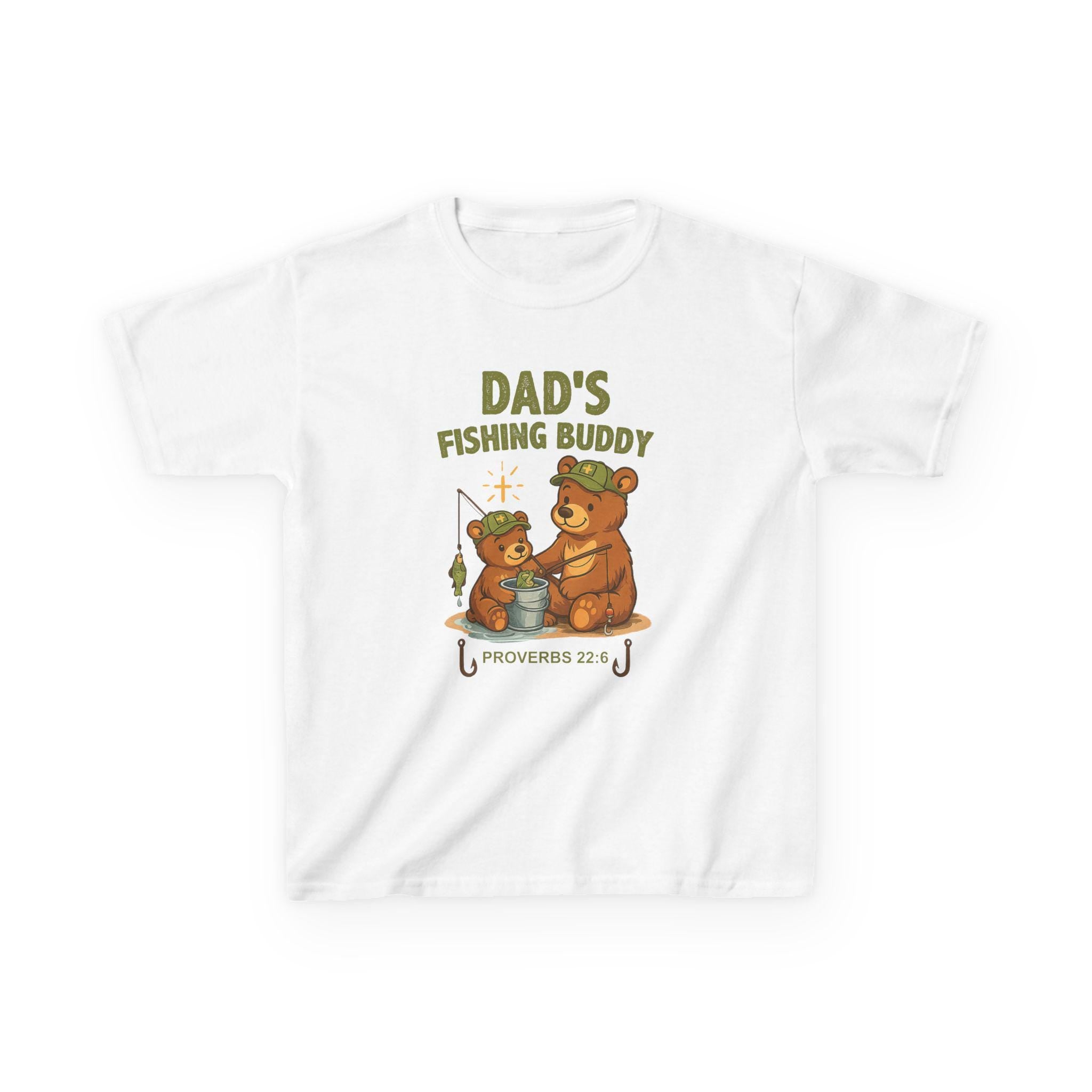 Personalized Fishing Buddy Shirt, Custom Name, Kids Christian Fishing Tee, Proverbs 226, Daddy, Grandpa, Papa, Gift, Camo Faith Outdoors
