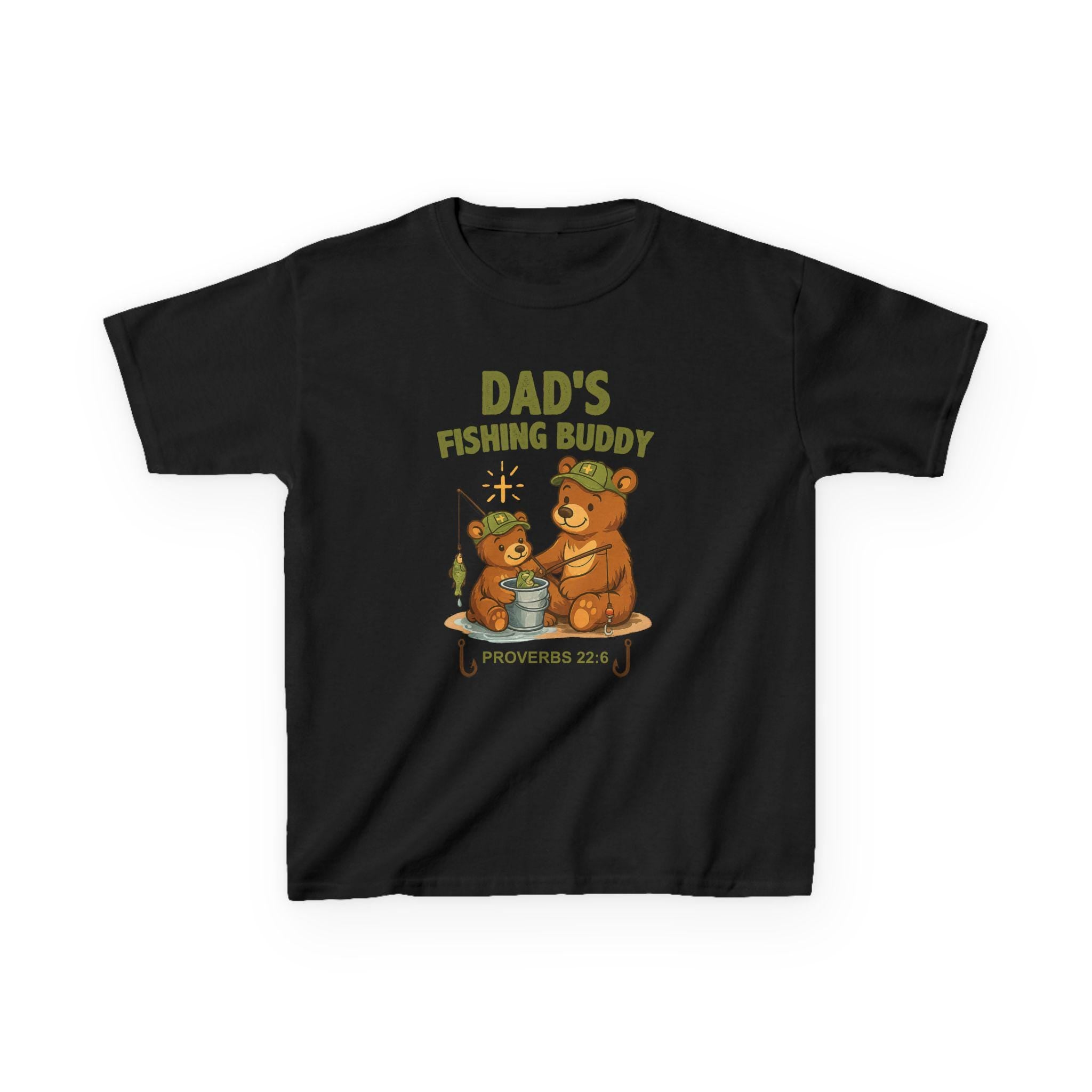 Personalized Fishing Buddy Shirt, Custom Name, Kids Christian Fishing Tee, Proverbs 226, Daddy, Grandpa, Papa, Gift, Camo Faith Outdoors